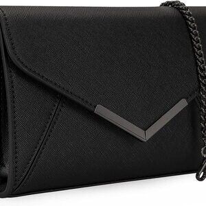 DEXMAY Women Envelope Clutch Faux Saffiano Leather Evening Handbag Foldover Clut